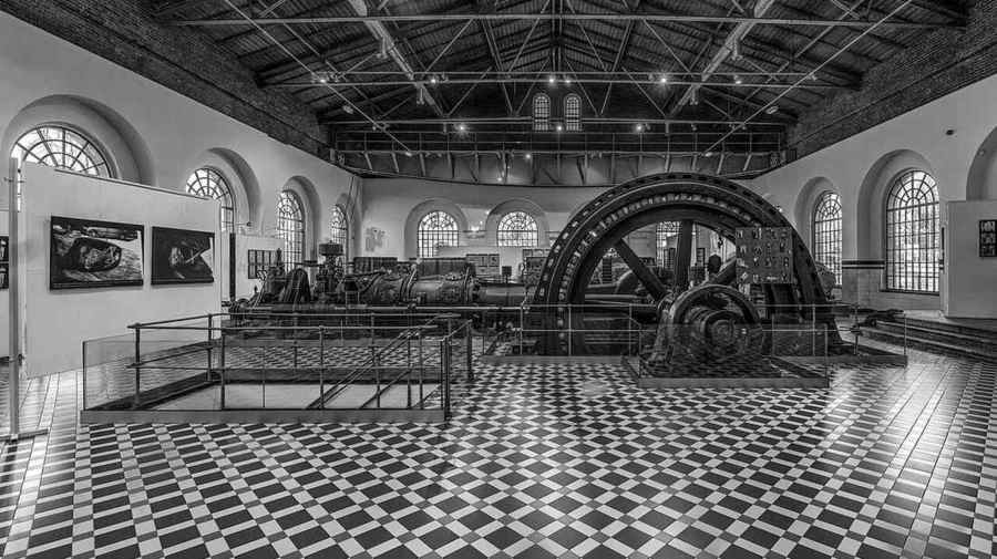 Interior of a converted power station hall